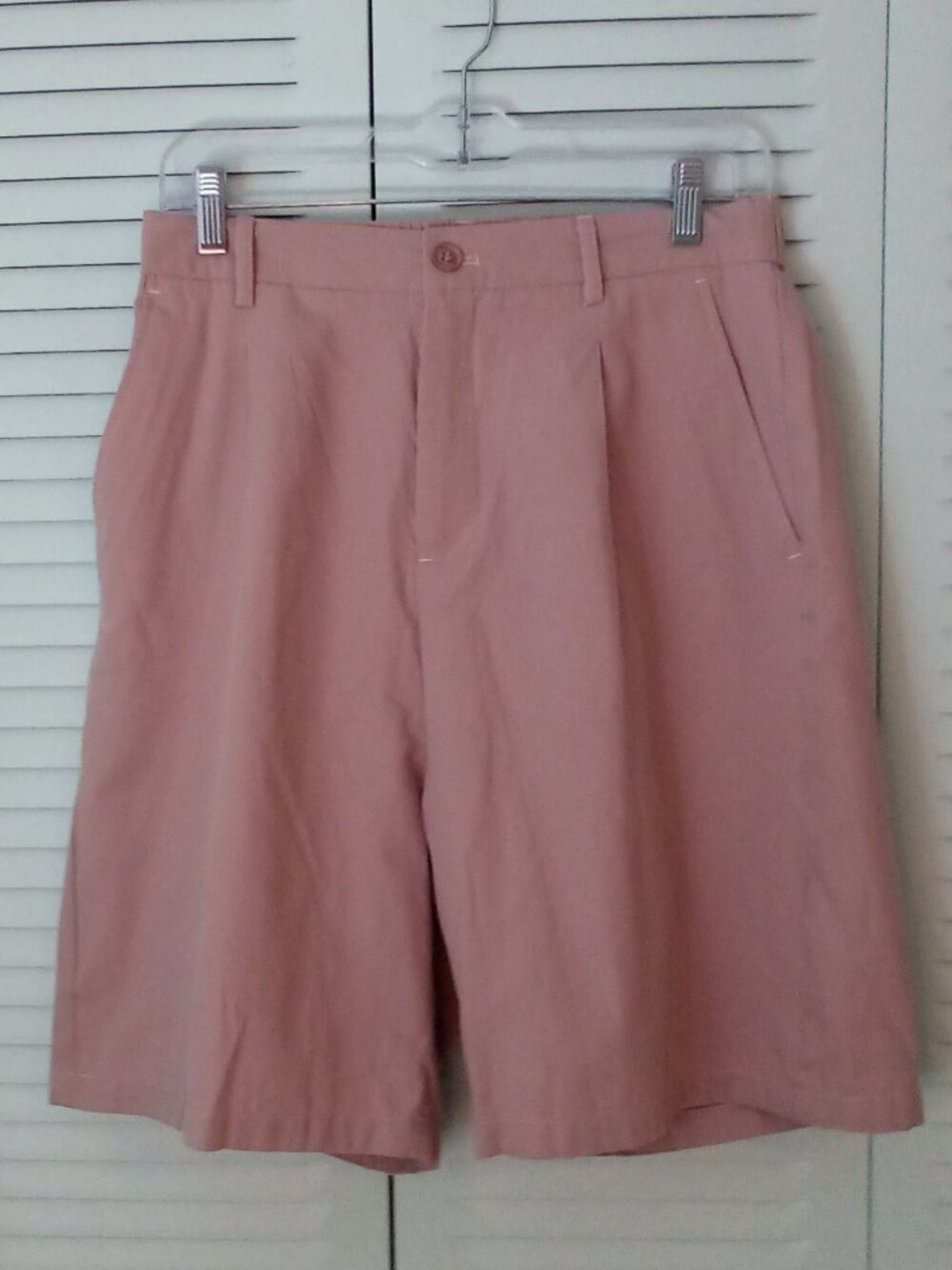 BINCY III SZ MAUVE LINED SHORTS 4 POCKETS PLEAT & FLAT FRONT WAIST BACK ELASTIC